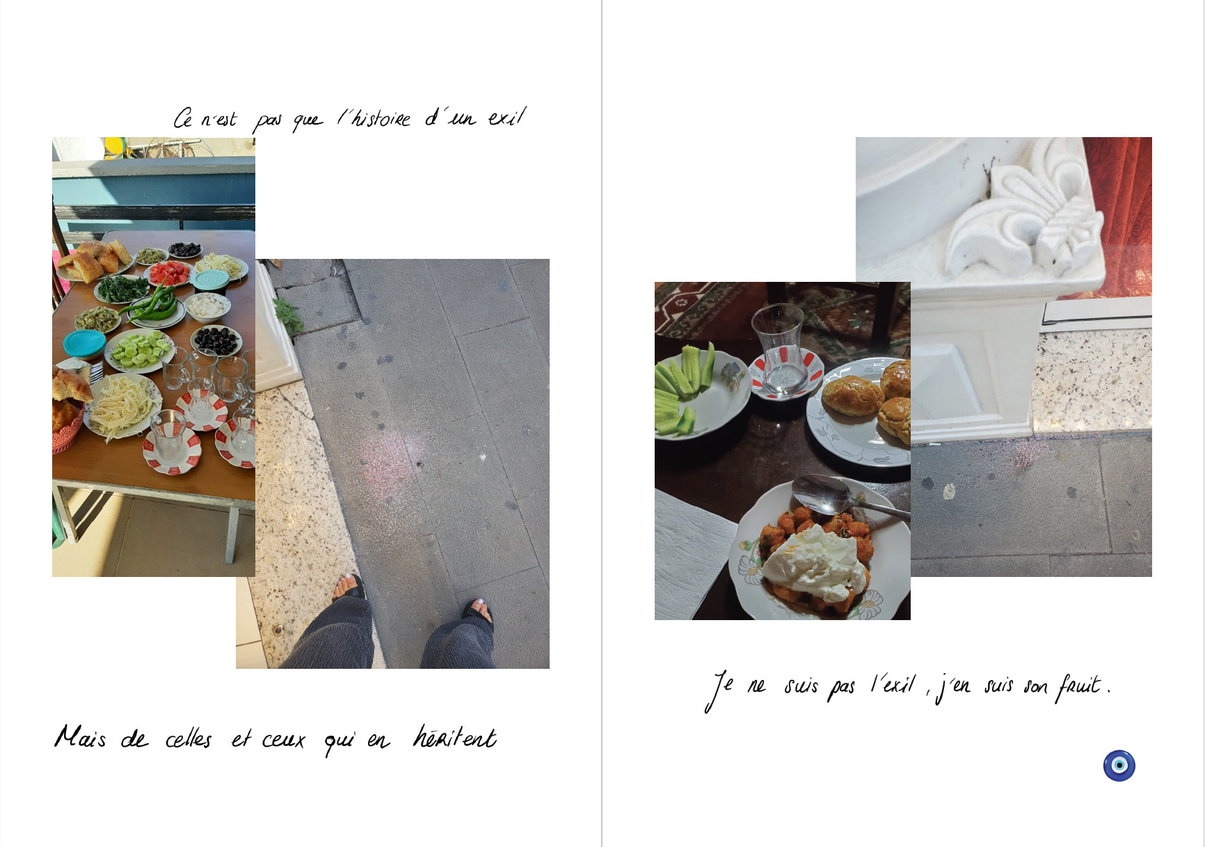 Double page collage photographique